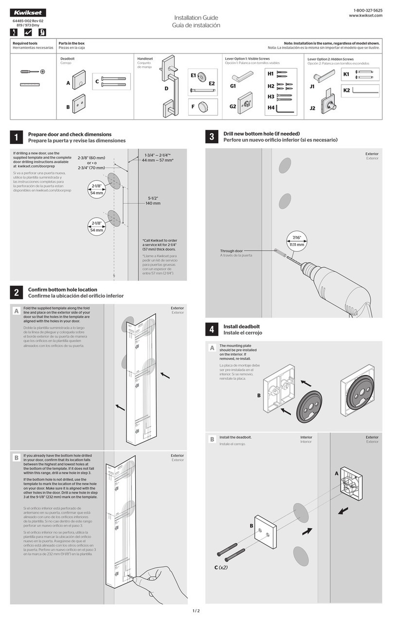 Kwikset Camino Pull User manual