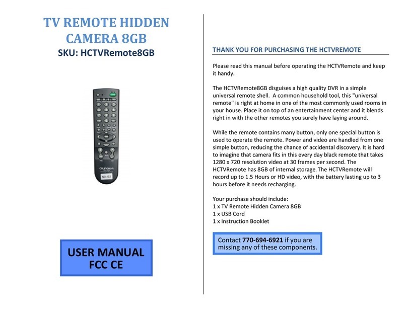 Mini Gadgets HCTVRemote8GB User manual