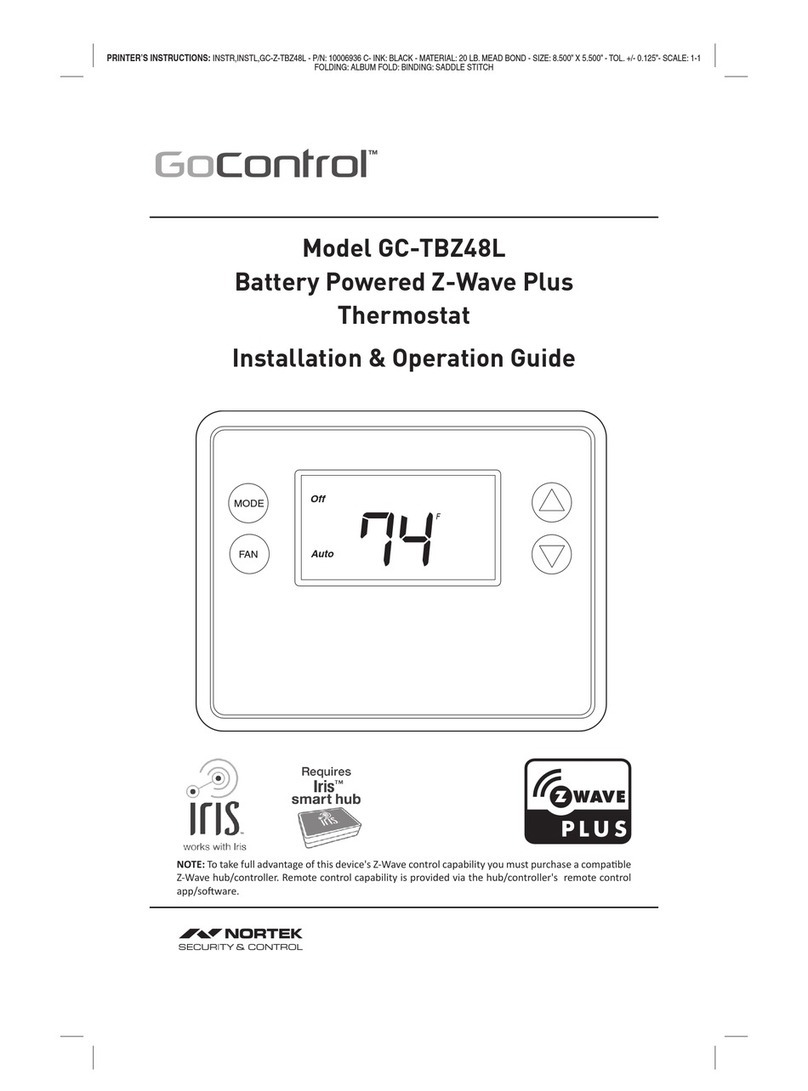 Nortek Security & Control Gocontrol GC-TBZ48L Installation & operation guide