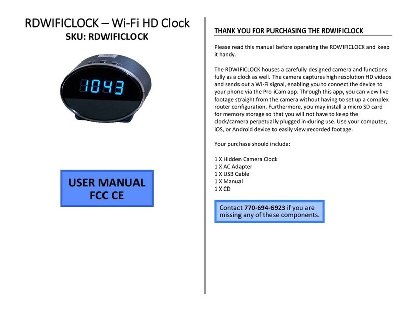 Mini Gadgets RDWIFICLOCK User manual