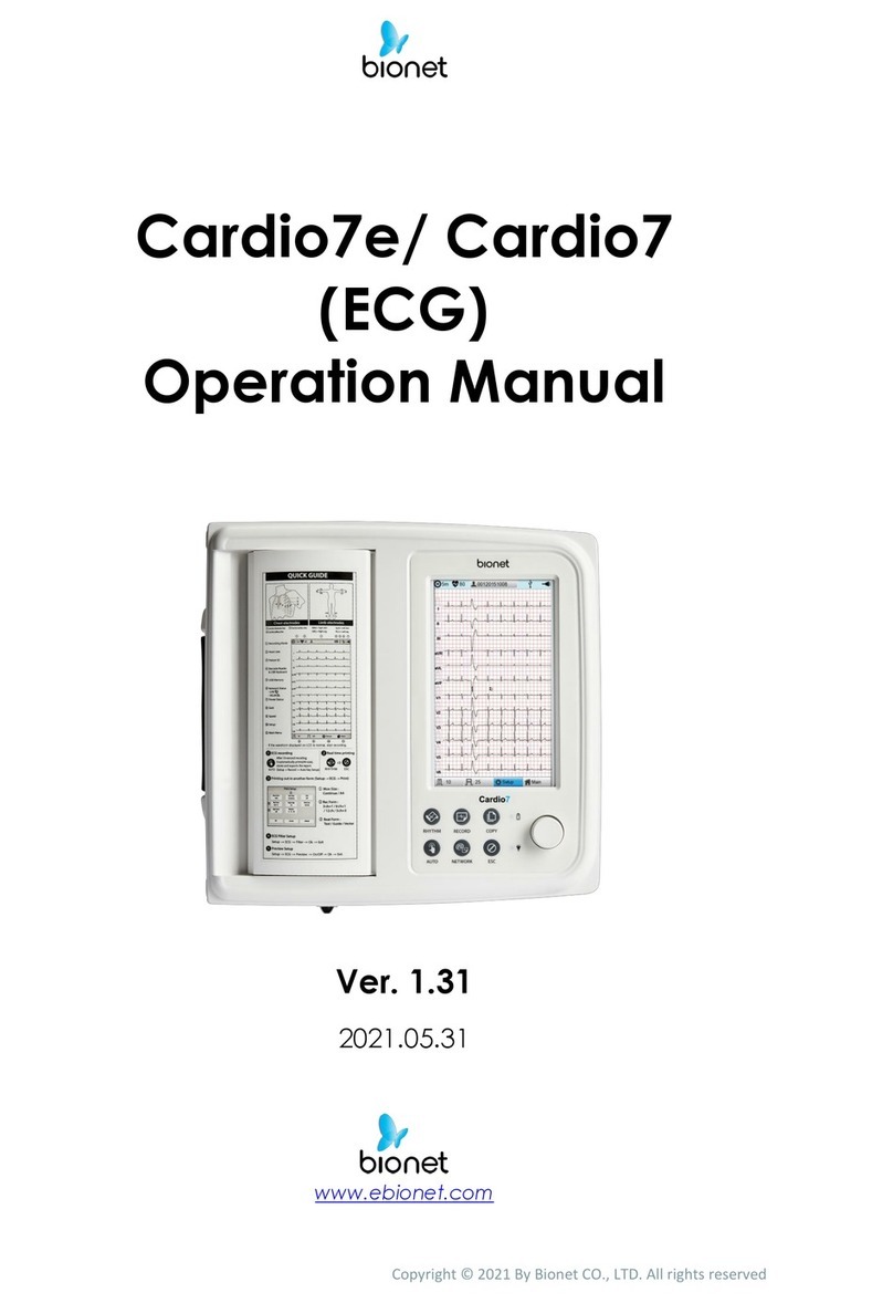 Bionet Cardio7e Operation manual