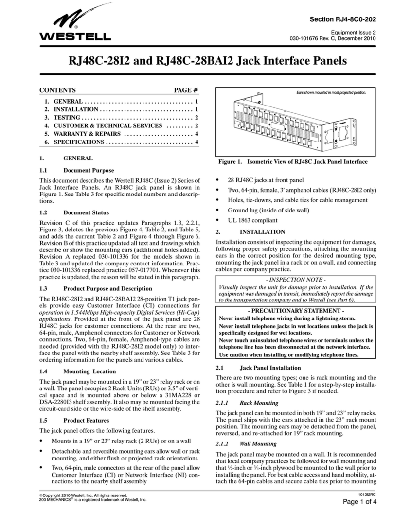 Westell RJ48C-28I2 manual