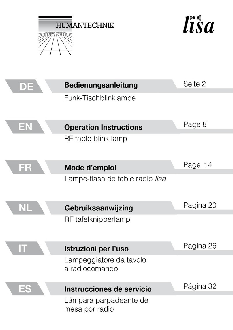 HumanTechnik lisa A24130 Operation instructions
