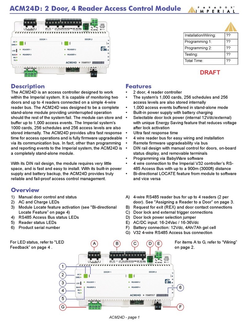 Paradox Imperial ACM24D manual