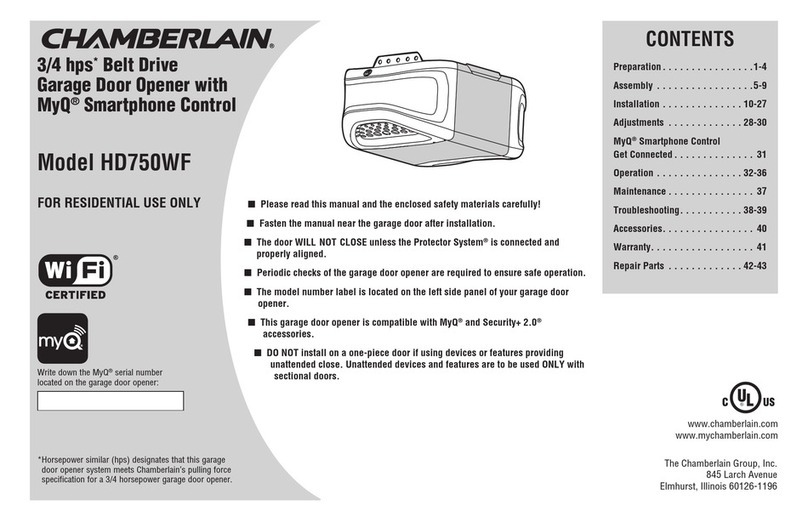 Chamberlain HD750WF User manual