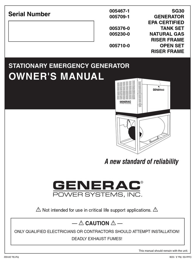 Generac Power Systems 005467-1 owner's manual
