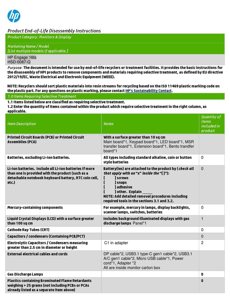 HP Engage 16ts Assembly instructions