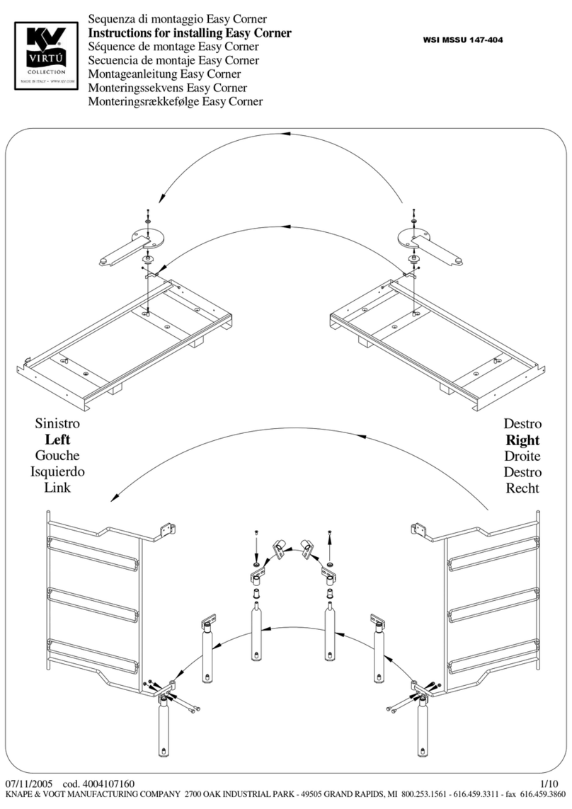 Knape&Vogt Easy Corner Instructions for installing Knape&Vogt Easy Corner Instructions for installing