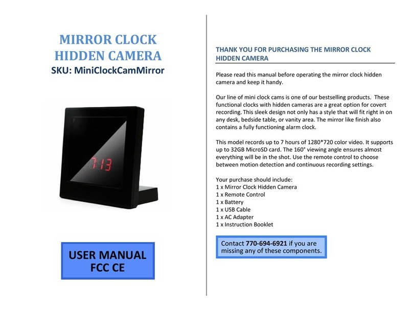 Mini Gadgets MiniClockCamMirror User manual