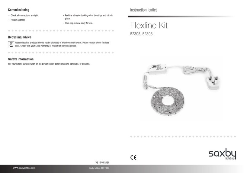 Saxby Lighting Flexline Kit Instruction leaflet