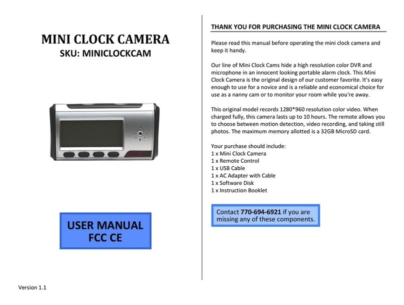 Mini Gadgets MINICLOCKCAM User manual