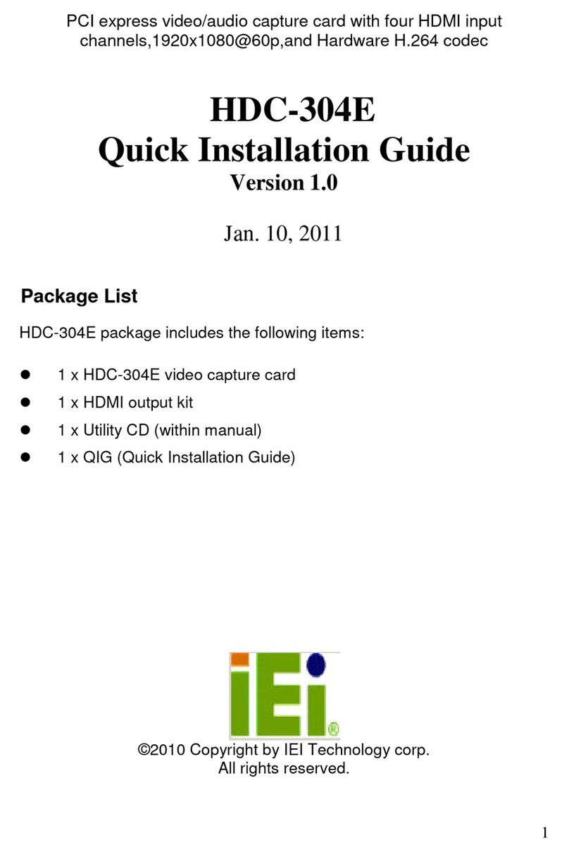 IEI Technology HDC-304E User manual IEI Technology HDC-304E User manual