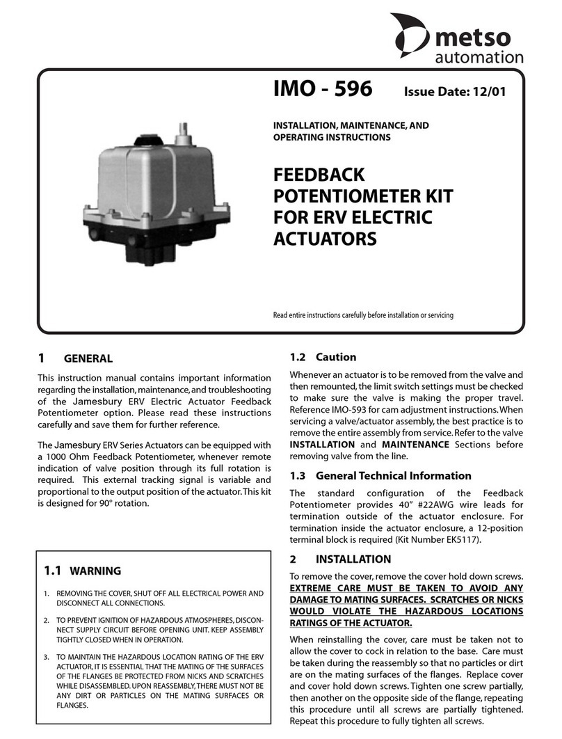 metso automation IMO-596 Installation maintenance and operating instructions