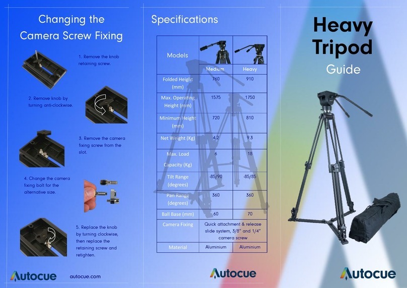 AUTOCUE Heavy Tripod Medium User manual