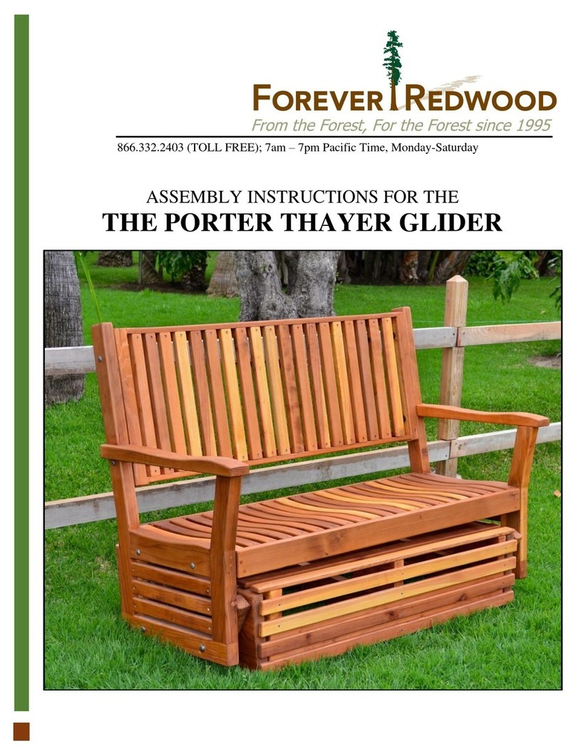 Forever Redwood THE PORTER THAYER GLIDER Assembly instructions