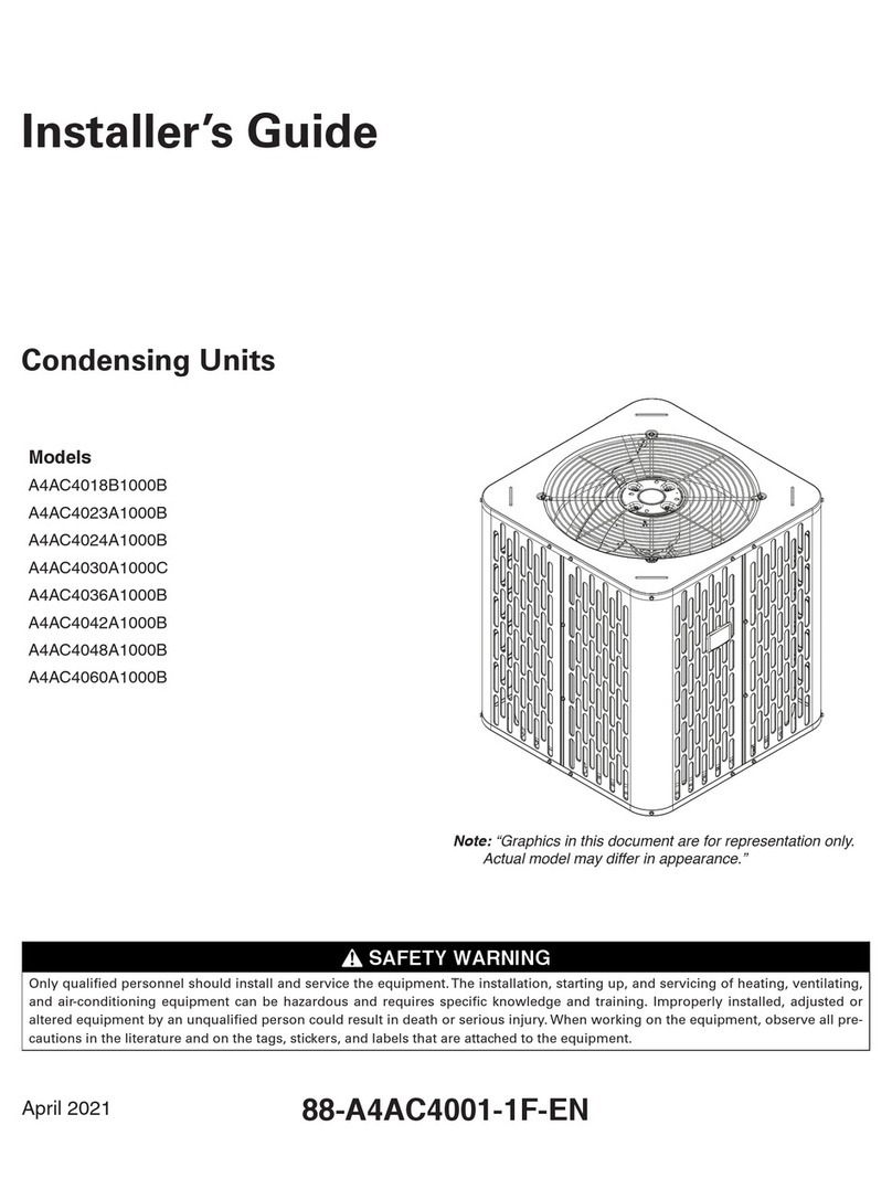 Trane A4AC4018B1000B Assembly instructions
