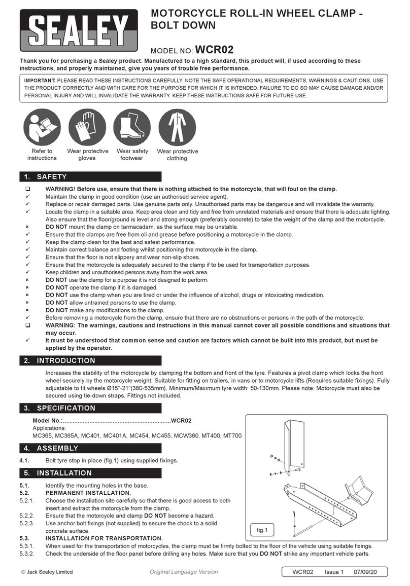 Sealey WCR02 User manual