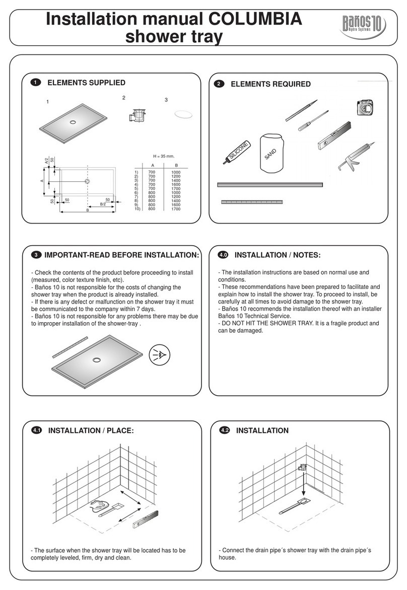 Baños 10 COLUMBIA installation manual