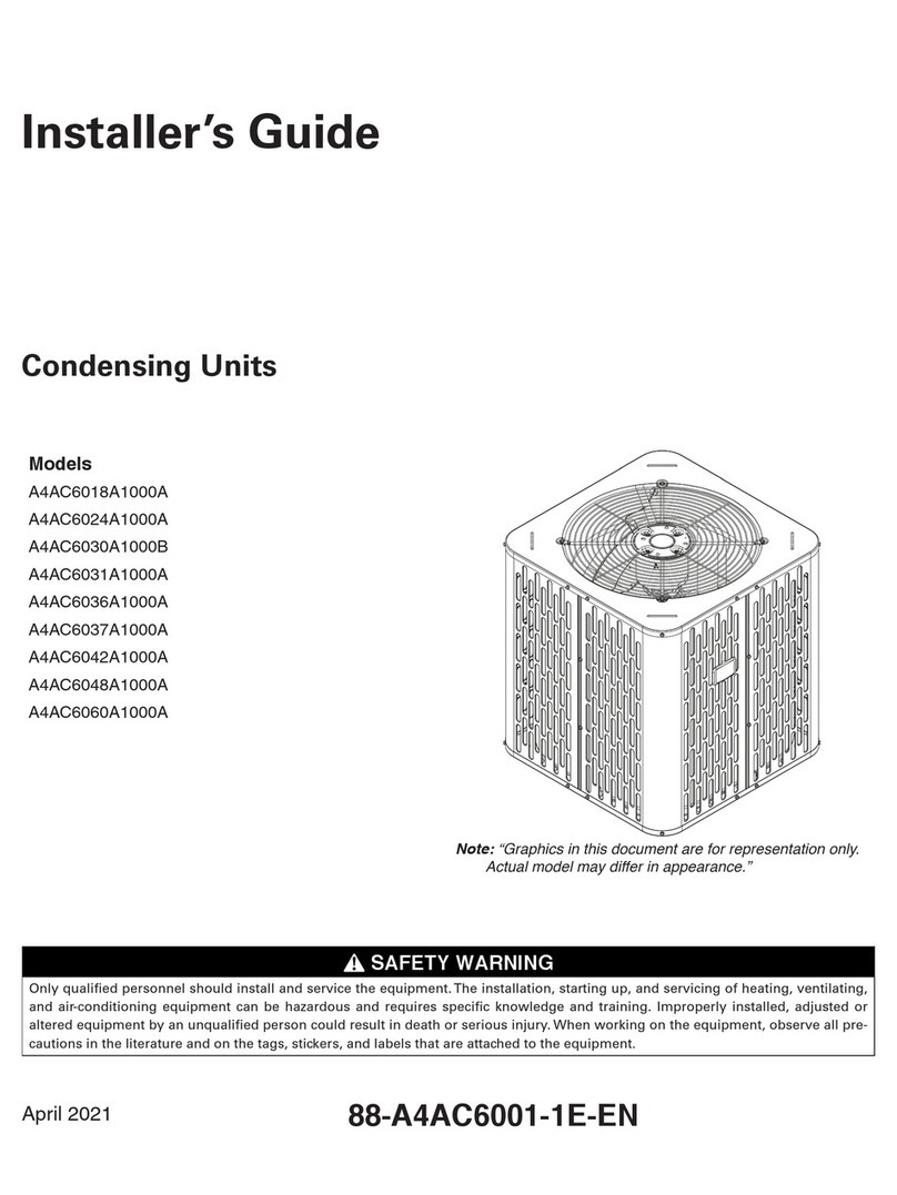 Trane A4AC6018A1000A Assembly instructions
