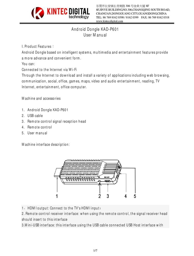 Kintec Digital KAD-P601 user manual