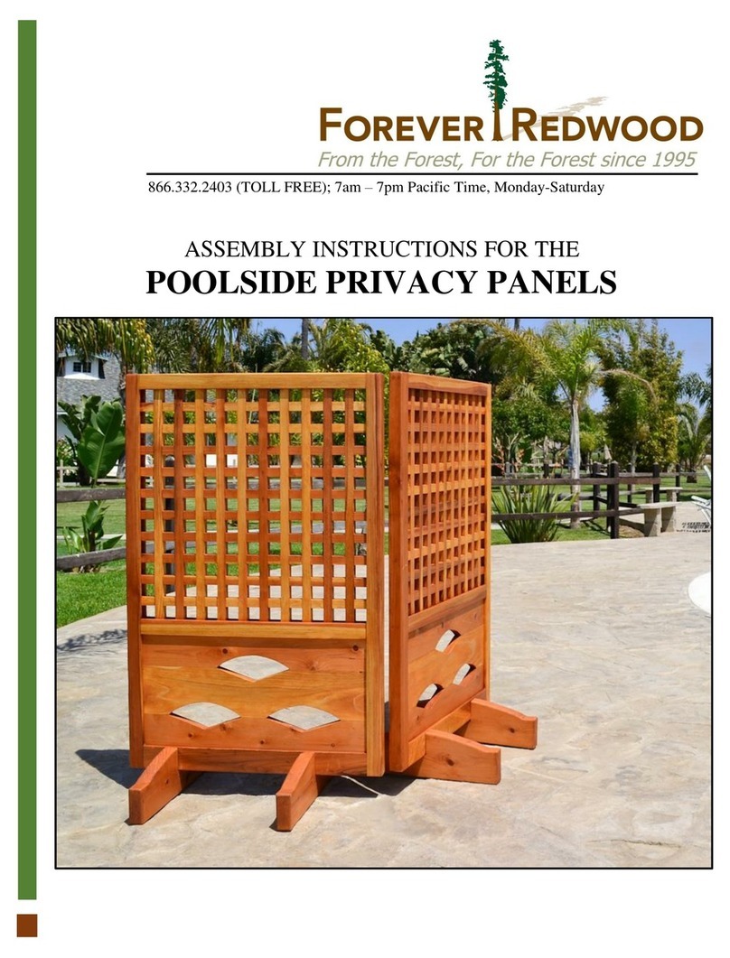 Forever Redwood POOLSIDE PRIVACY PANELS Assembly instructions Forever Redwood POOLSIDE PRIVACY PANELS Assembly instructions