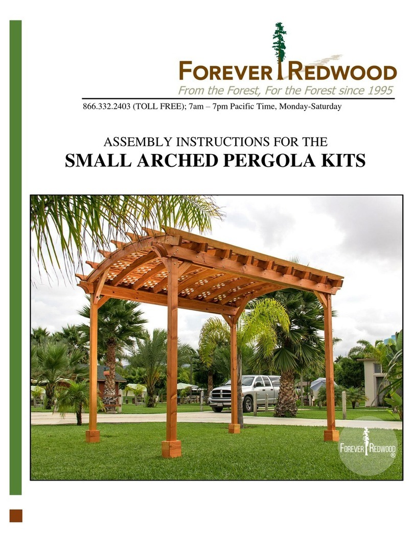 Forever Redwood SMALL ARCHED PERGOLA KITS Assembly instructions