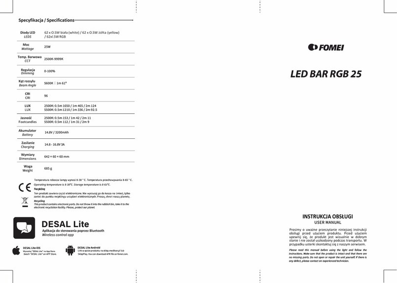Fomei LED BAR RGB 25 user manual
