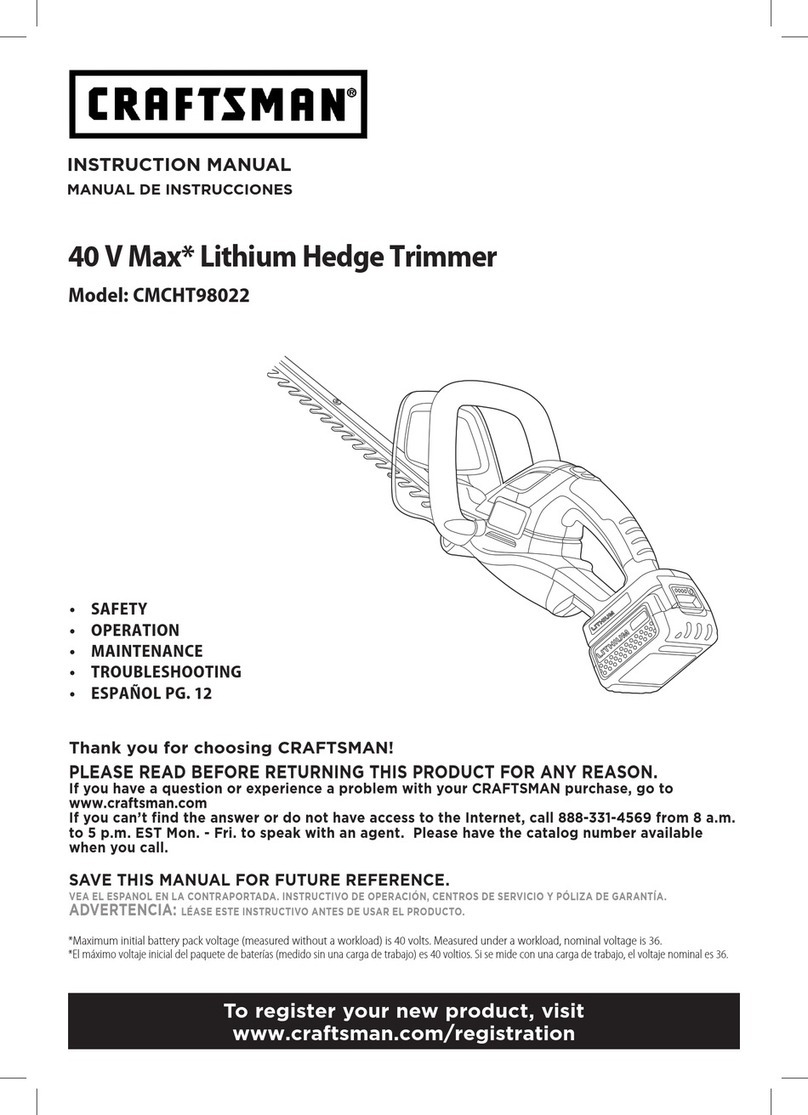 Craftsman CMCHT98022 User manual