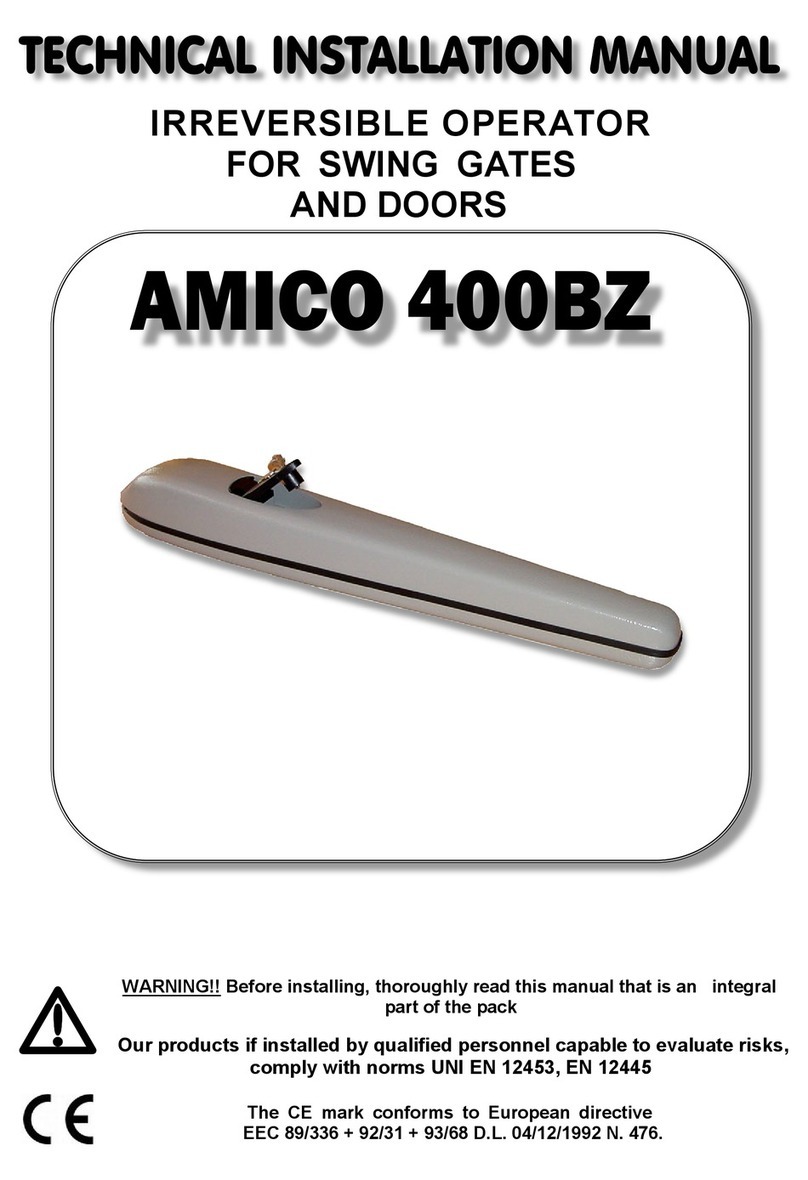 Delton AMICO 400BZ Technical installation manual