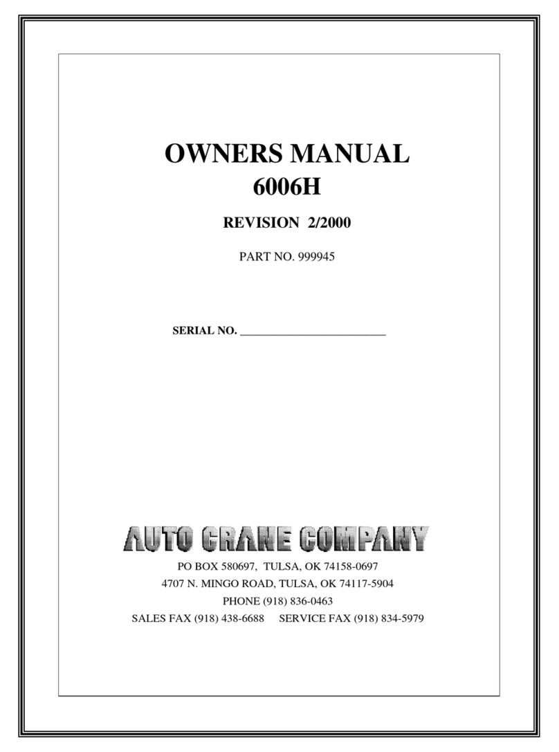 Auto Crane 6006H User manual