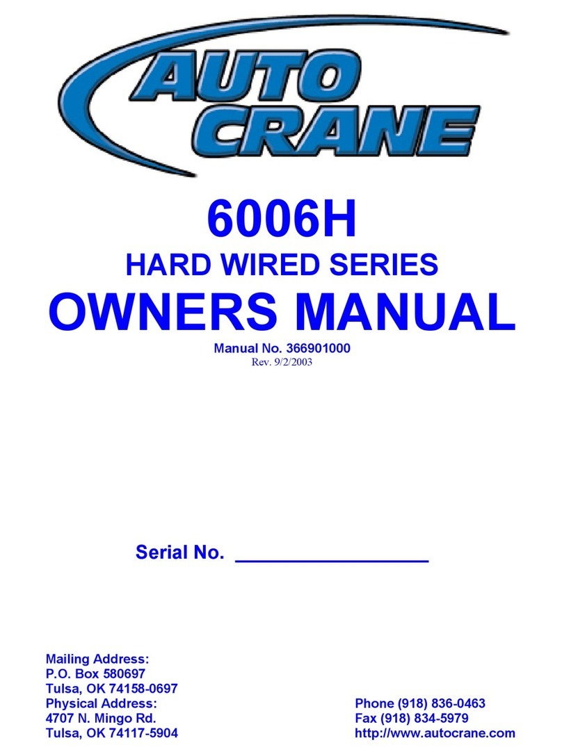 Auto Crane 6006H owner's manual