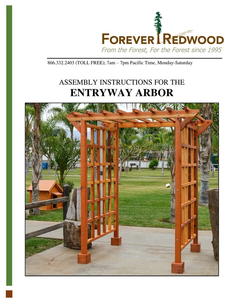 Forever Redwood ENTRYWAY ARBOR Assembly instructions