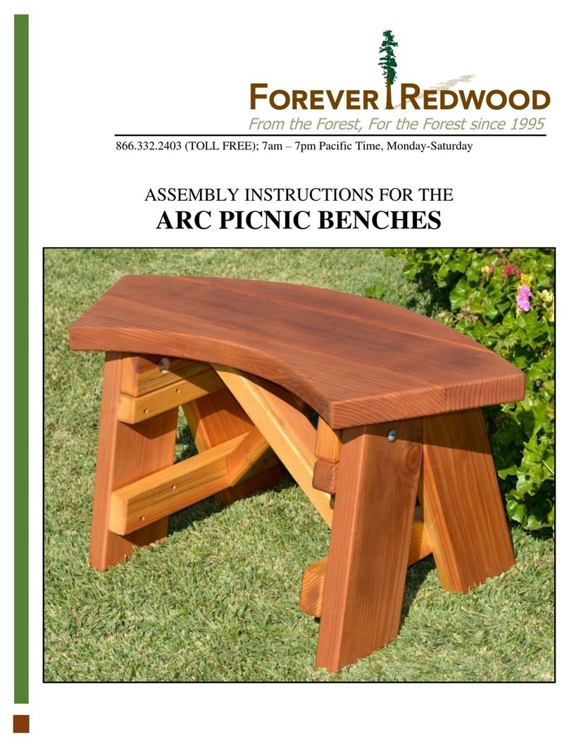 Forever Redwood ARC PICNIC BENCH User manual