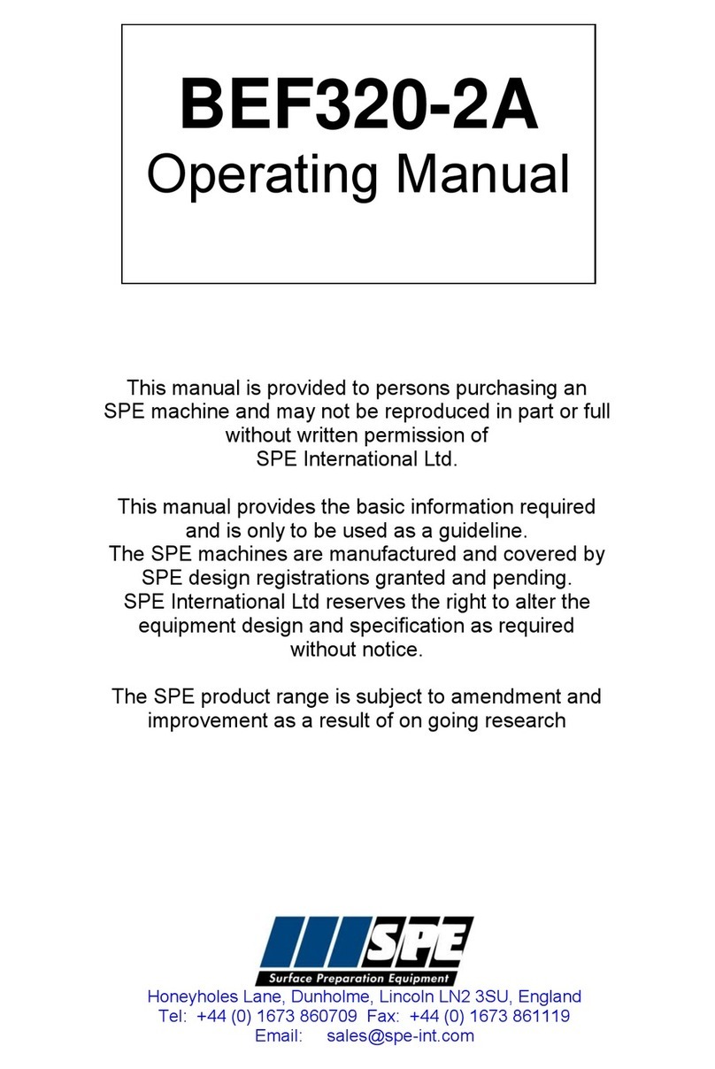 SPE BEF320-2A operating manual