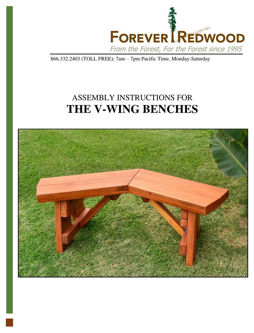 Forever Redwood THE V-WING BENCH User manual