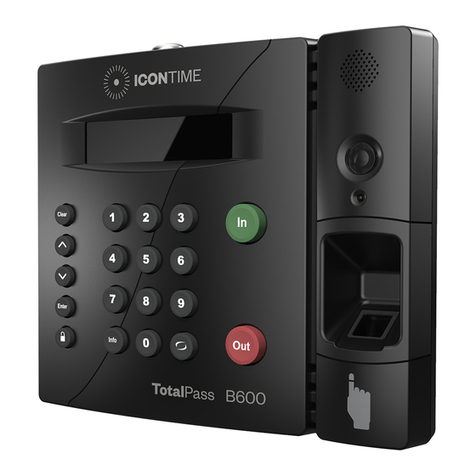 Icon Time Systems TotalPass B600 User manual