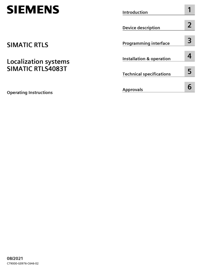 Siemens SIMATIC RTLS4083T operating instructions