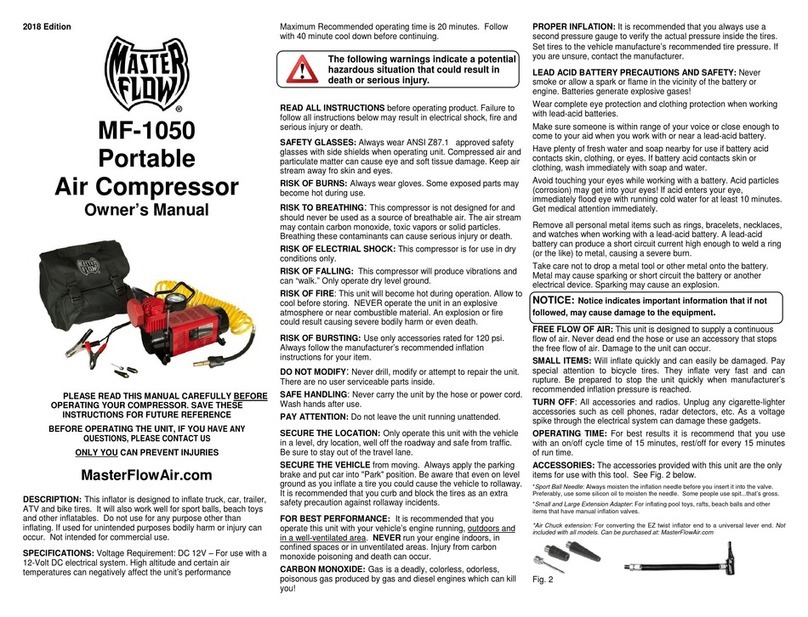 MasterFlow MF-1050 User manual