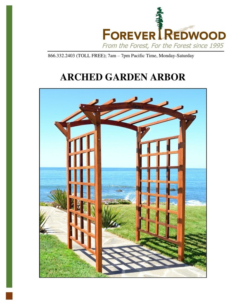 Forever Redwood ARCHED GARDEN ARBOR manual