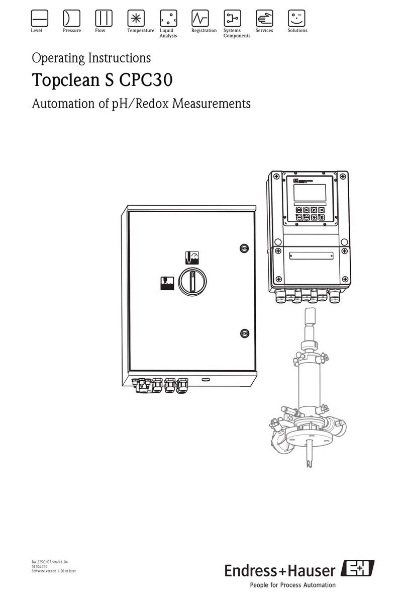 Endress+Hauser Topclean S CPC30 operating instructions