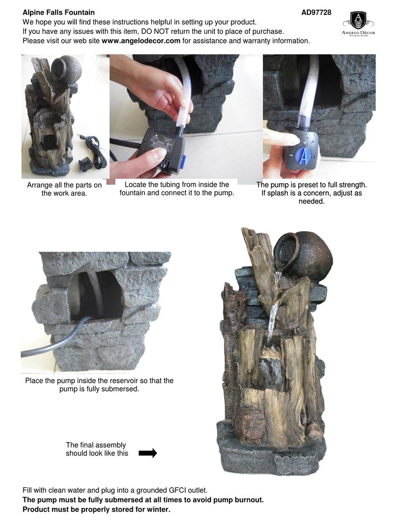 Angelo Decor Alpine Falls AD97728 quick start guide Angelo Decor Alpine Falls AD97728 quick start guide