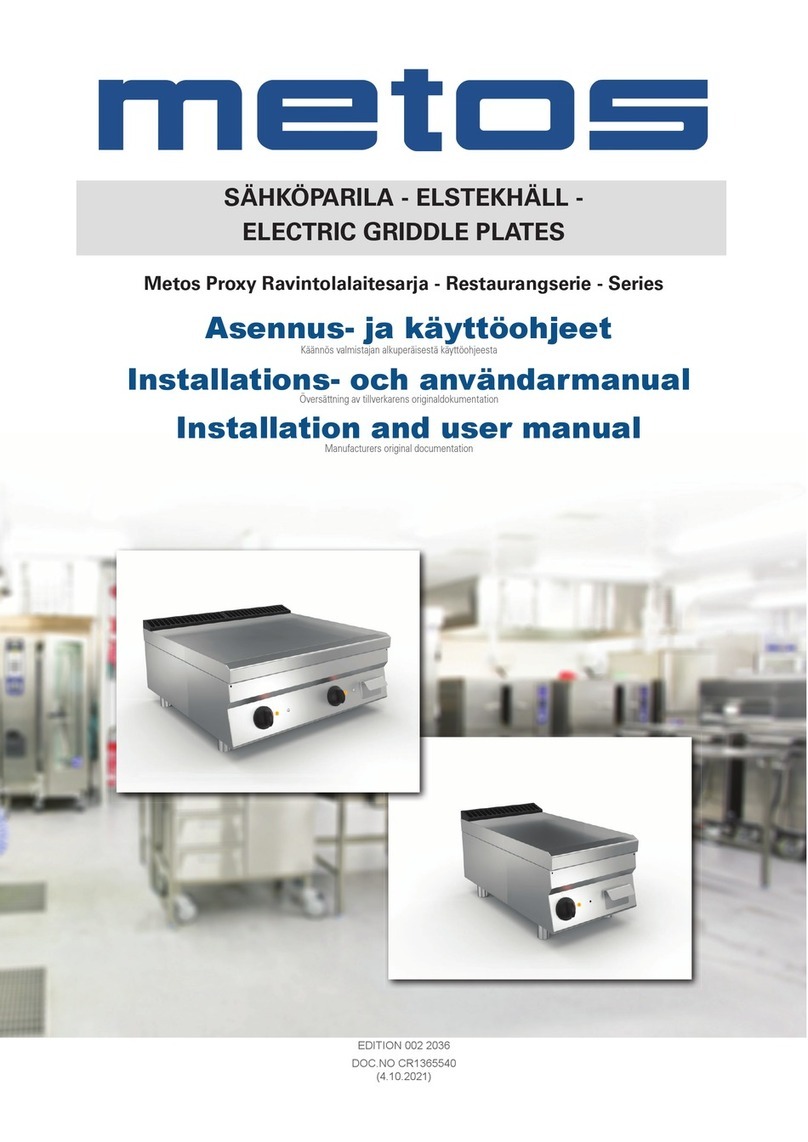Metos 74EFT Series Installation and user manual