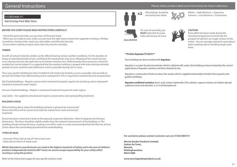 Mercia Garden Products 01OBS0406-V1 General instructions Mercia Garden Products 01OBS0406-V1 General instructions