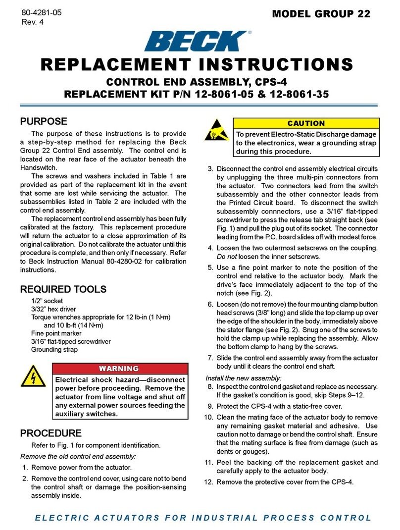 Beck GROUP 22 Replacement instructions
