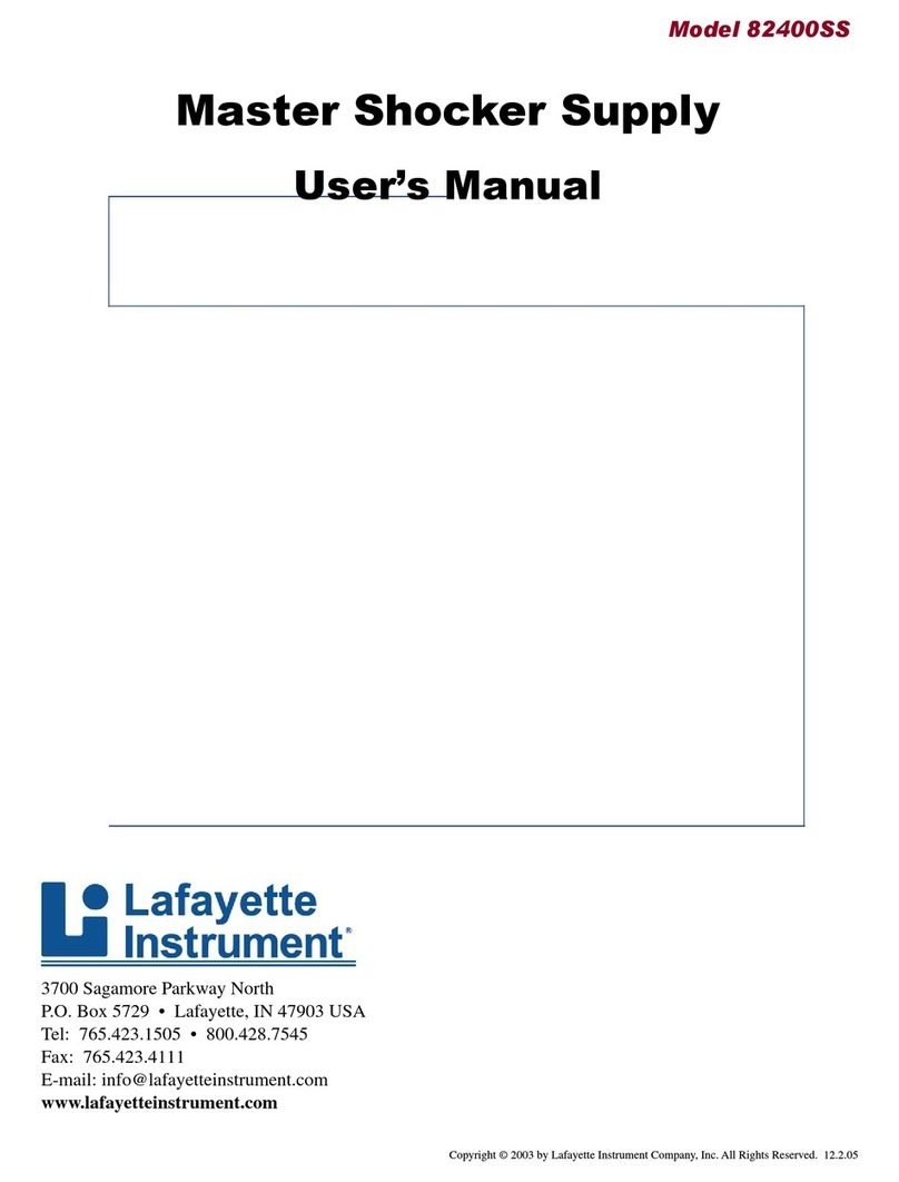 Lafayette Instrument 82400SS user manual Lafayette Instrument 82400SS user manual
