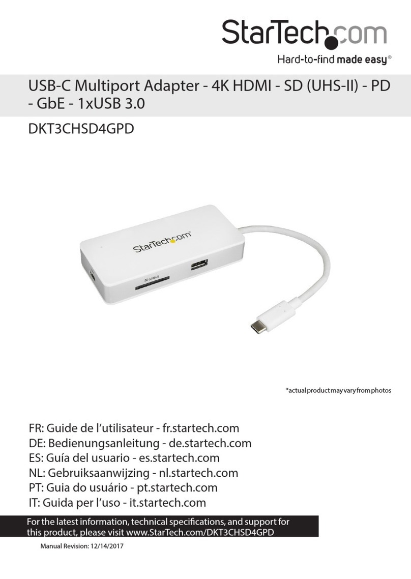 StarTech.com DKT3CHSD4GPD instruction manual StarTech.com DKT3CHSD4GPD instruction manual