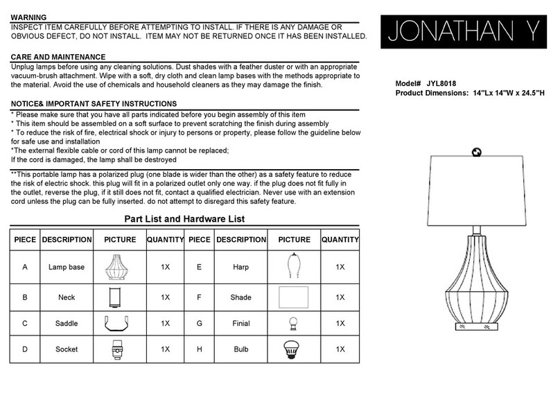 JONATHAN Y JYL8018 User manual