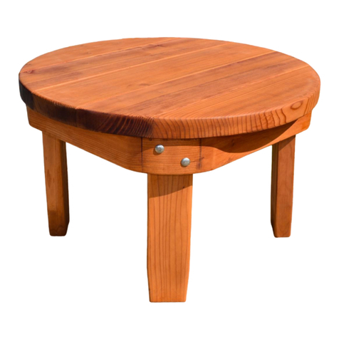 Forever Redwood ROUND SOLID WOOD SIDE TABLE Assembly instructions Forever Redwood ROUND SOLID WOOD SIDE TABLE Assembly instructions