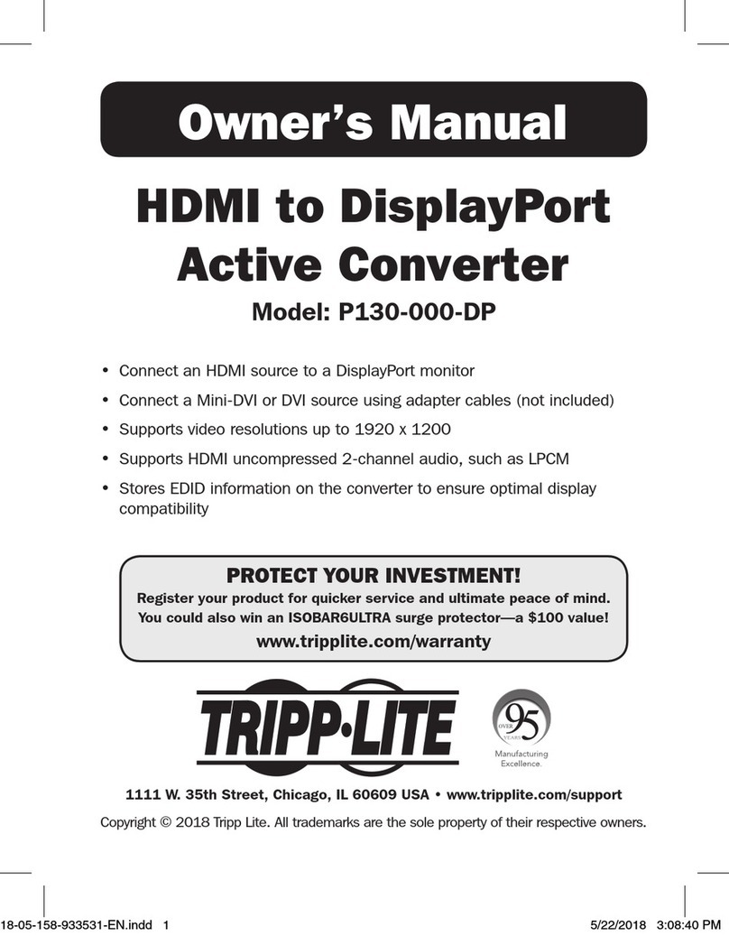 Tripp Lite P130-000-DP owner's manual