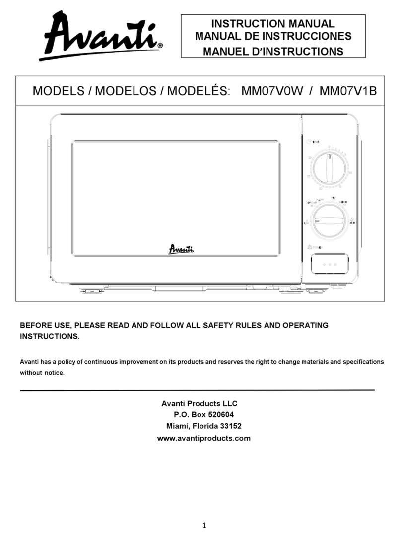 Avanti MM07V0W User manual Avanti MM07V0W User manual